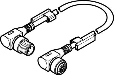 NEBU-M12W5-K-0.5-M12W5 Соединительный кабель